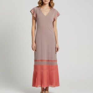 Club Monaco Blush Coral Mauve Event Formal Maxi Dress Women’s Size 00 XXS